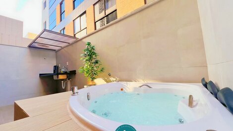 Flat c/ Banheira no Terraço - Miramar Hospedagens