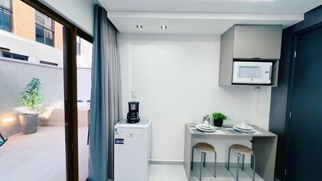 Flat c/ Banheira no Terraço - Miramar Hospedagens