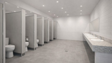 Banheiros externos piscina