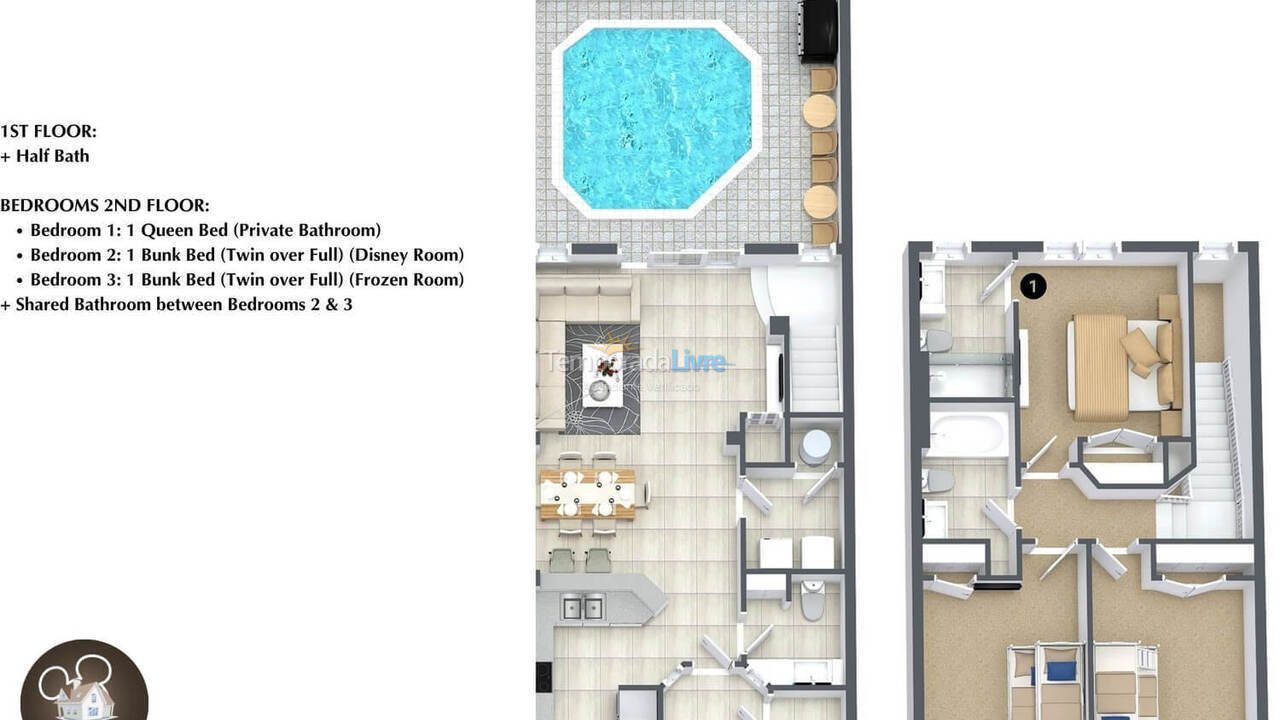 Casa para aluguel de temporada em Orlando (Kissimmee)