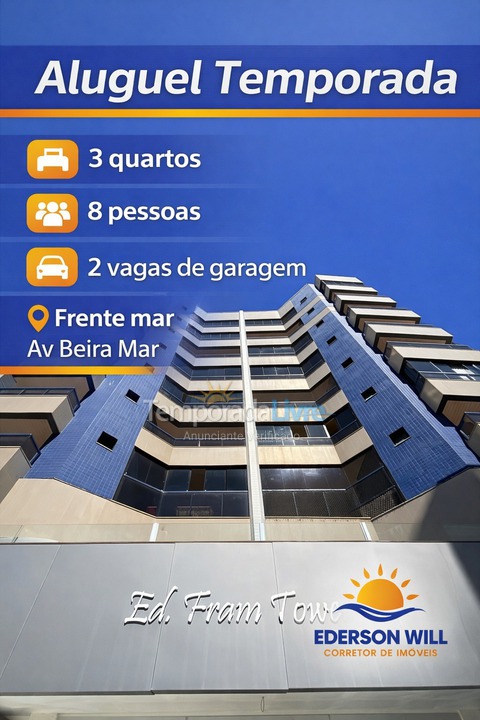 Apartment for vacation rental in Guarapari (Praia do Morro)