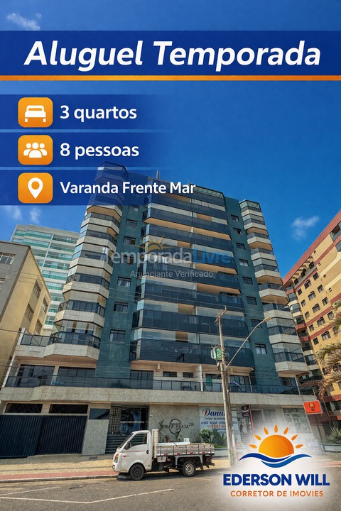 Apartamento para alquiler de vacaciones em Guarapari (Praia do Morro)