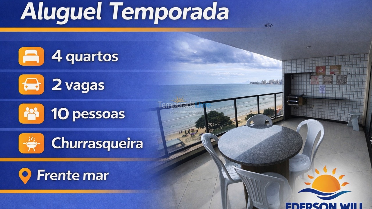 Apartment for vacation rental in Guarapari (Praia do Morro)