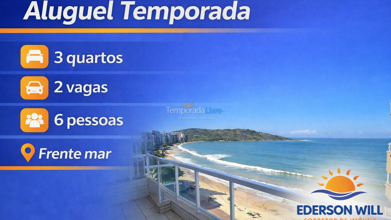 Apartamento para aluguel de temporada em Guarapari (Praia do Morro)