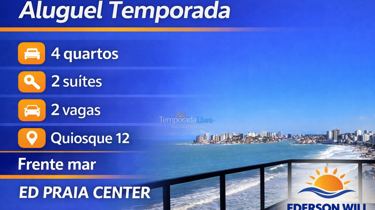 Apartamento para alquiler de vacaciones em Guarapari (Praia do Morro)