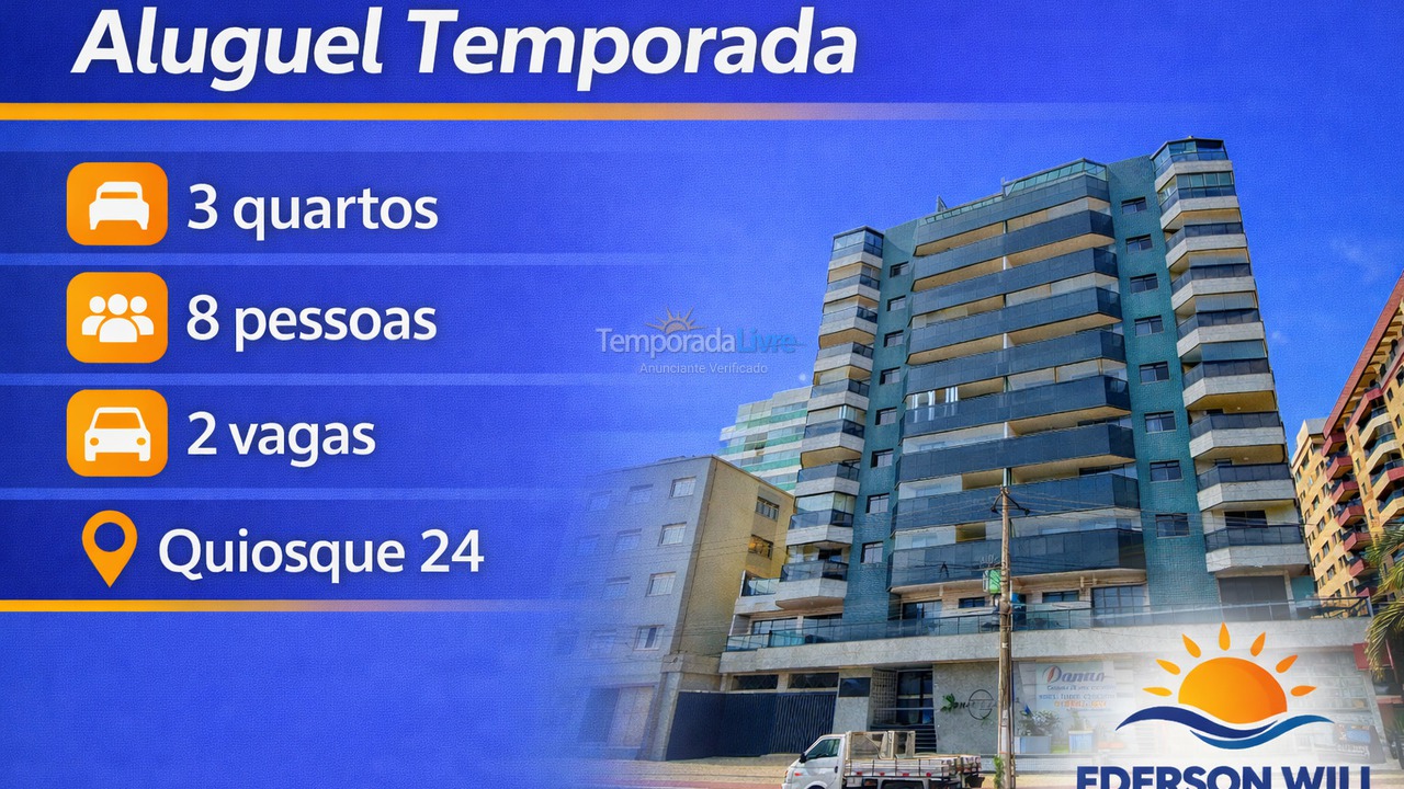 Apartamento para alquiler de vacaciones em Guarapari (Praia do Morro)