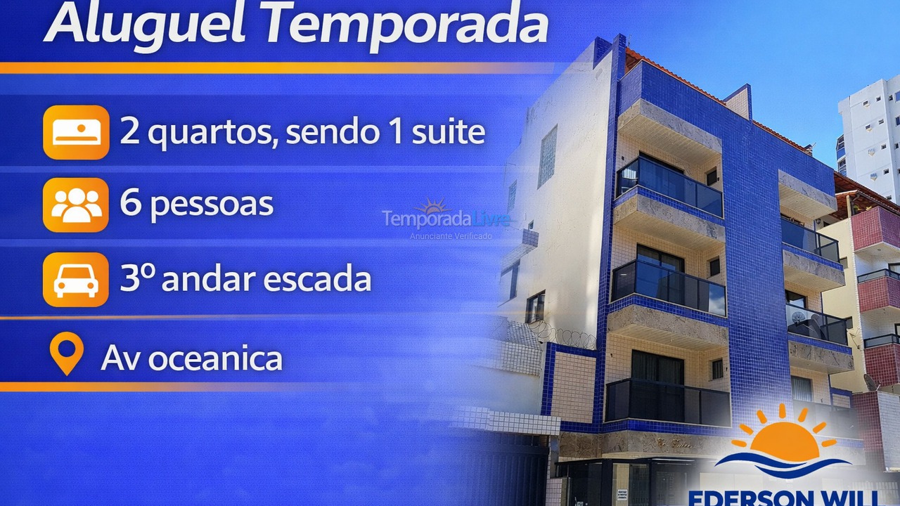 Apartment for vacation rental in Guarapari (Praia do Morro)