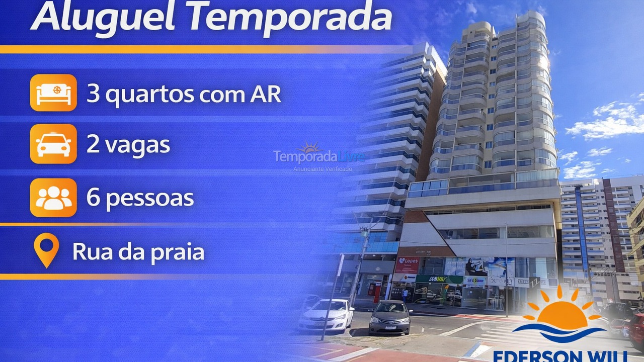 Apartment for vacation rental in Guarapari (Praia do Morro)