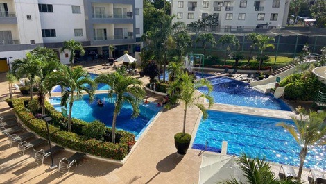 Flat Hotel Veredas Rio Quente Com Roupa de Cama - apto 323