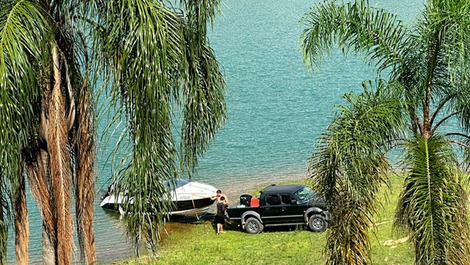 Rampa interna de acesso a represa