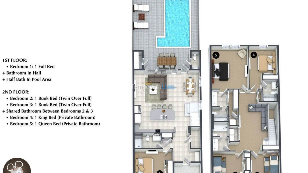 Casa para aluguel de temporada em Orlando (Davenport)