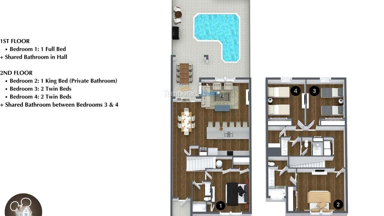 Casa para aluguel de temporada em Orlando (Kissimmee)