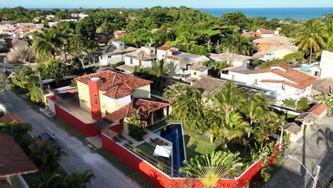 Cod.C007- Casa 4 suítes,16 pessoas,800mts da Praia,piscina