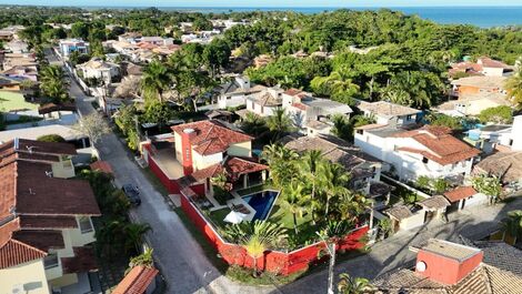 Cod.C007- Casa 4 suítes,16 pessoas,800mts da Praia,piscina