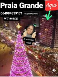 Praia Grande apartamento de alquiler para temporada frente al centro de la playa de Boqueirão