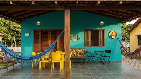 Chalé para Família e Amigos Piscina 50m Mar