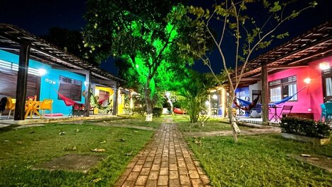 Chalé para Família e Amigos Piscina 50m Mar