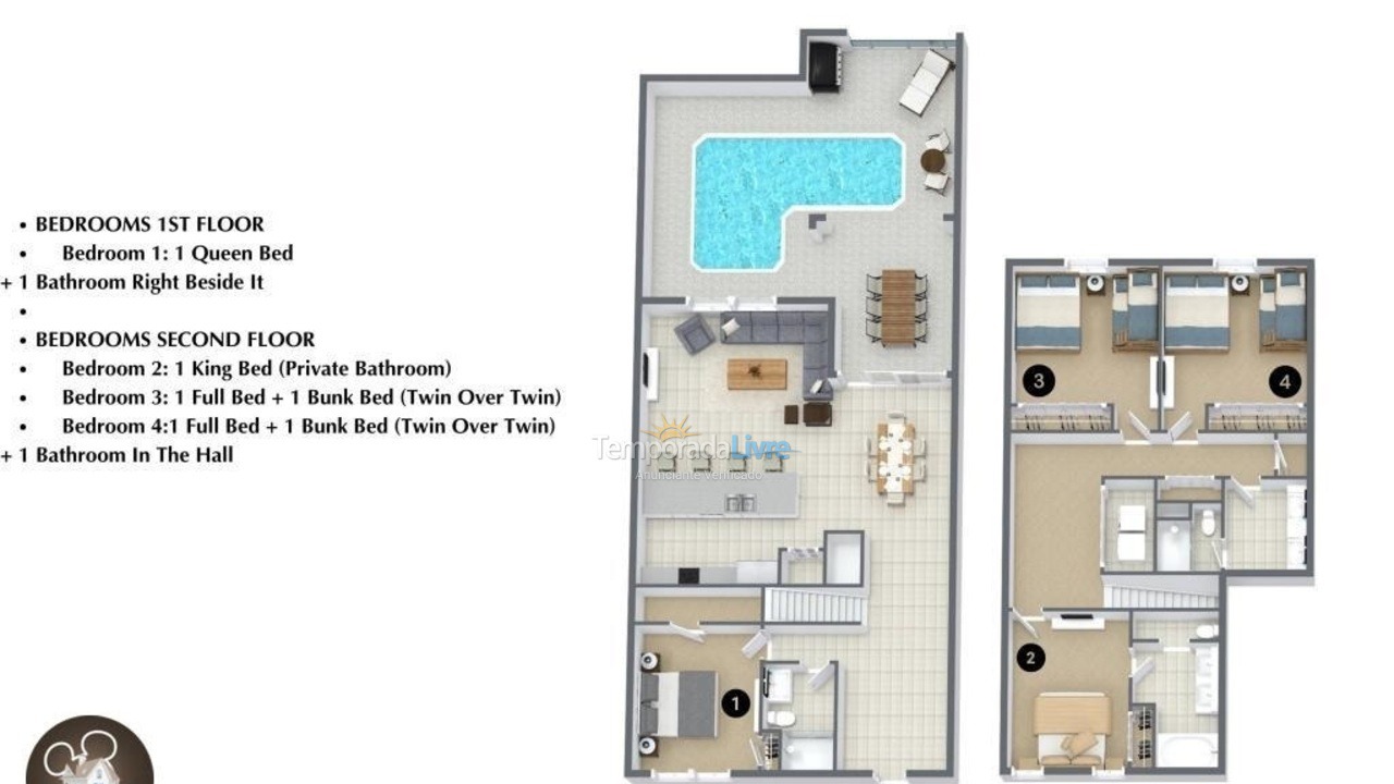 Casa para aluguel de temporada em Orlando (Davenport)