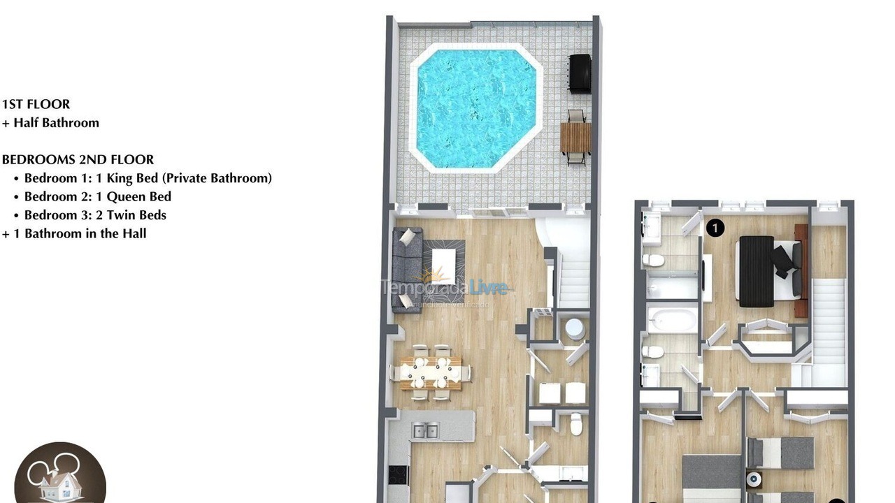 Casa para aluguel de temporada em Orlando (Kissimmee)