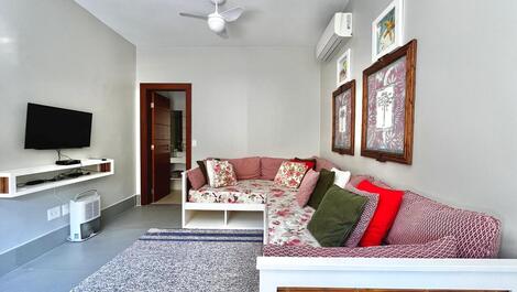 Casa justo en la arena en la playa de Juquehy.