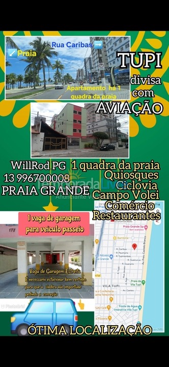 Apartamento para alquiler de vacaciones em Praia Grande (Vila Tupi)