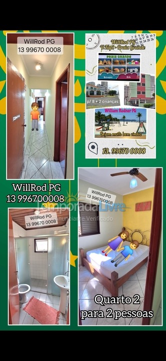 Apartamento para alquiler de vacaciones em Praia Grande (Vila Tupi)