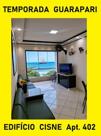 Sala com varanda beira-mar