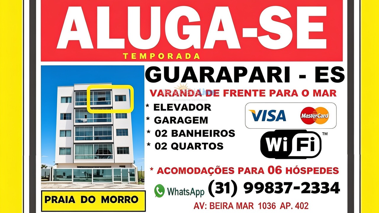Apartamento para alquiler de vacaciones em Guarapari (Praia do Morro)