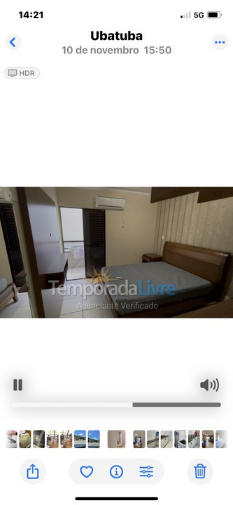 Apartment for vacation rental in Ubatuba (Praia Grande)
