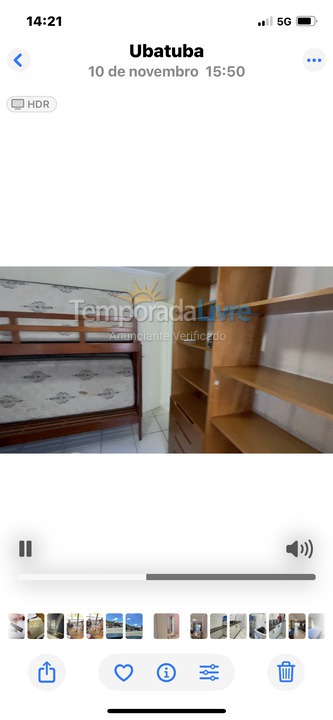 Apartment for vacation rental in Ubatuba (Praia Grande)