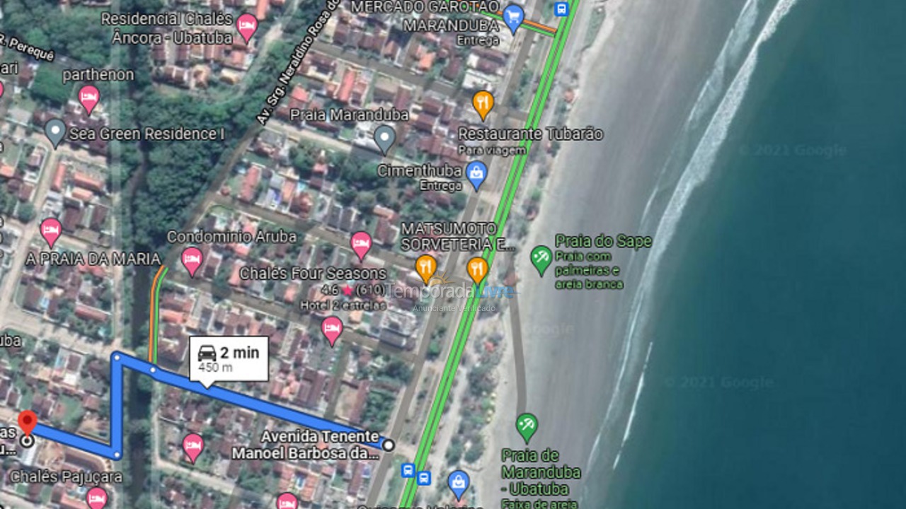 Casa para alquiler de vacaciones em Ubatuba (Maranduba)