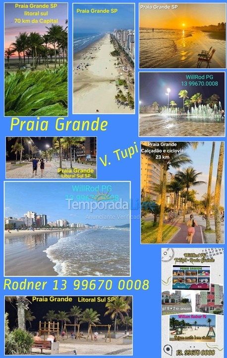 Apartamento para aluguel de temporada em Praia Grande (Vila Tupi)