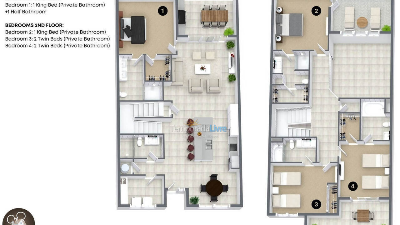 Casa para aluguel de temporada em Orlando (Kissimmee)