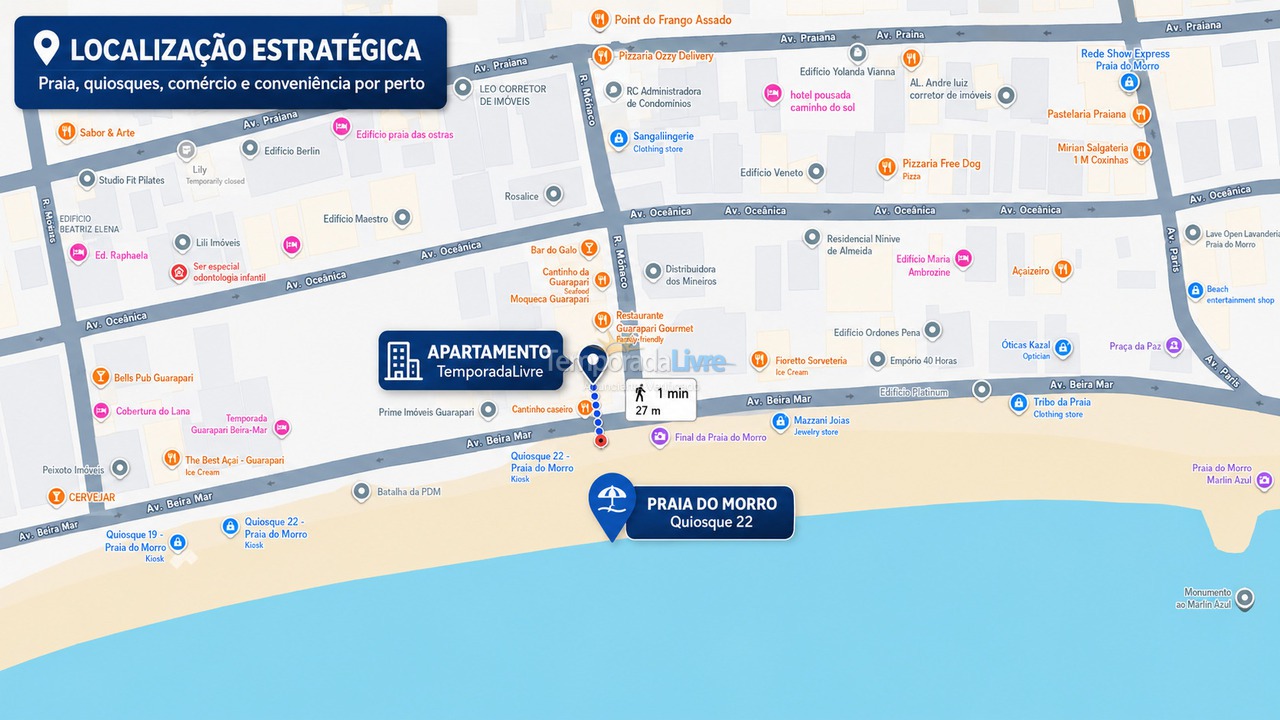 Apartamento para alquiler de vacaciones em Guarapari (Praia do Morro)