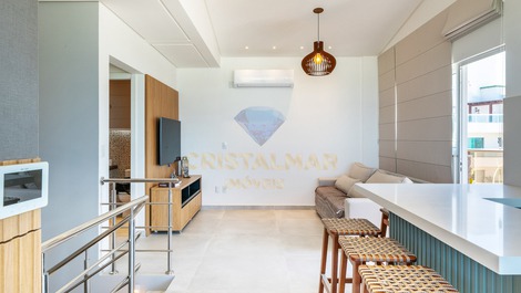 Ático con vista al mar, cuatro habitaciones en Mariscal - Bombinhas -