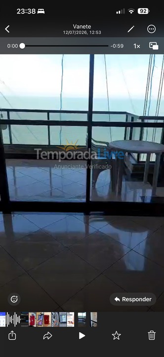Apartment for vacation rental in Guarapari (Praia do Morro)
