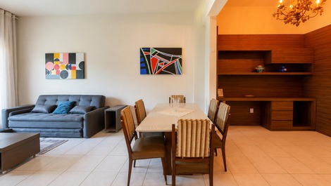 🏣🌅Apto de 2 dorm frente mar, condomínio pé na areia🏖️