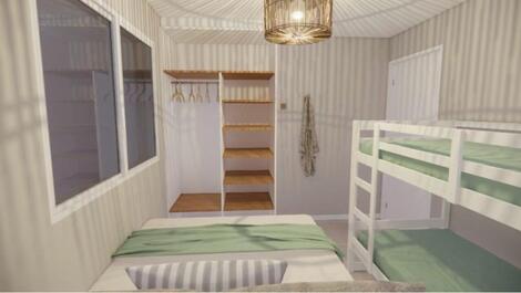Cama de casal e beliche