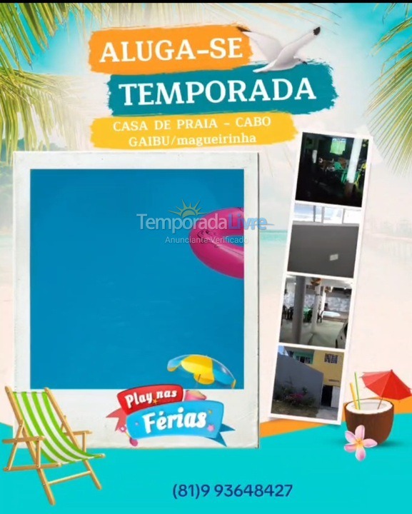 House for vacation rental in Cabo de Santo Agostinho (Enseada dos Corais Pe)