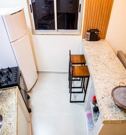 Recreio: Apartamento frente al mar, ¡a 9 minutos a pie de la playa! Con aire acondicionado.