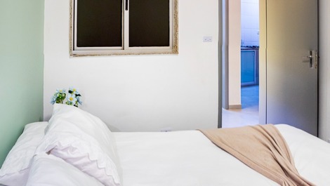 Recreio: Apartamento frente al mar, ¡a 9 minutos a pie de la playa! Con aire acondicionado.