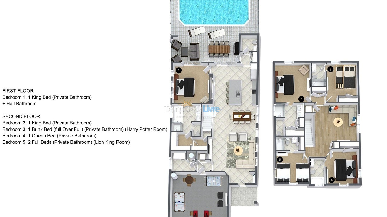 Casa para aluguel de temporada em Orlando (Clermont)