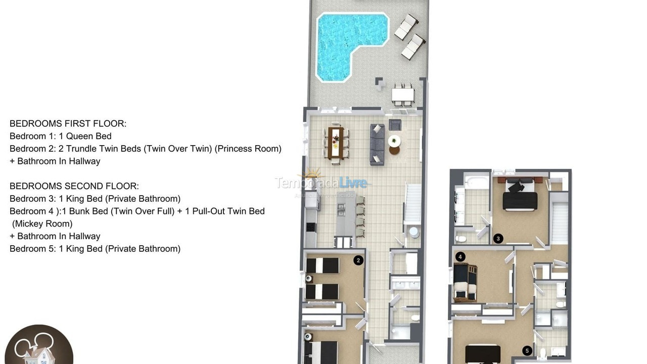 Casa para aluguel de temporada em Orlando (Kissimmee)
