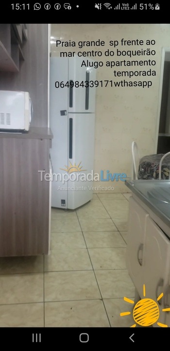 Apartment for vacation rental in Praia Grande (Boqueirão)