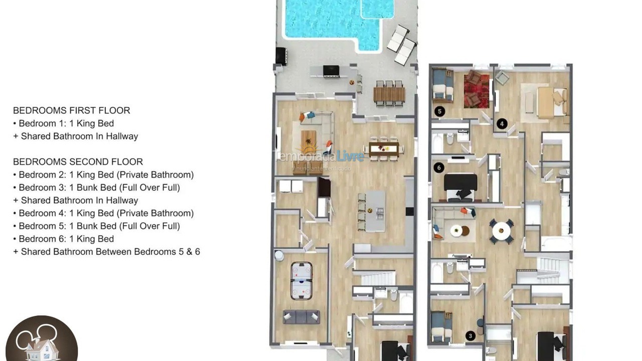 Casa para aluguel de temporada em Orlando (Kissimmee)