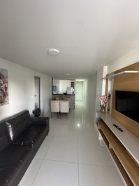 Apartamento 3 qtos vista lateral p mar 1vaga garagem