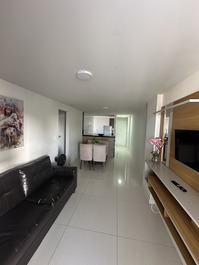 Apartamento 3 qtos vista lateral p mar 1vaga garagem