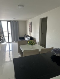 Apartamento 3 qtos vista lateral p mar 1vaga garagem