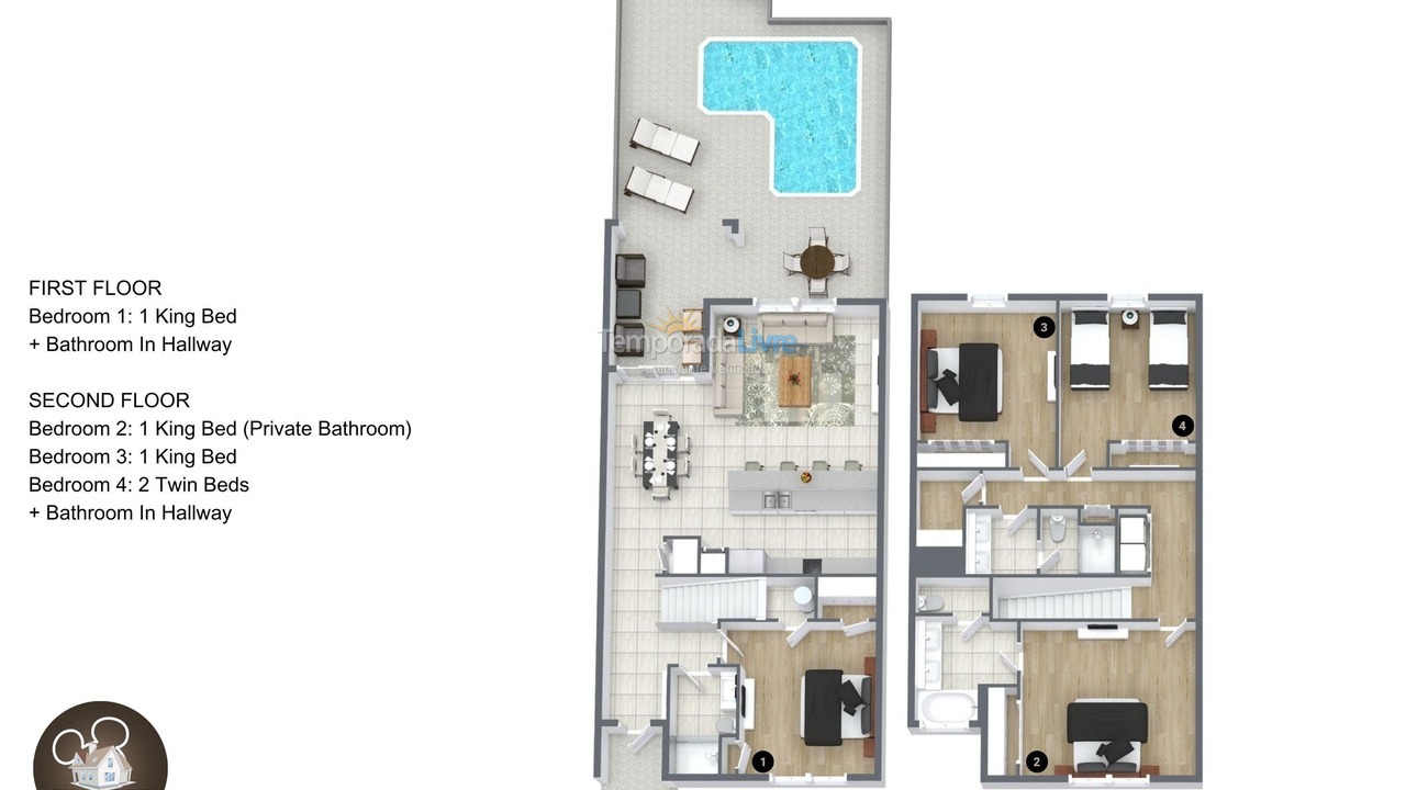 Casa para aluguel de temporada em Orlando (Kissimmee)