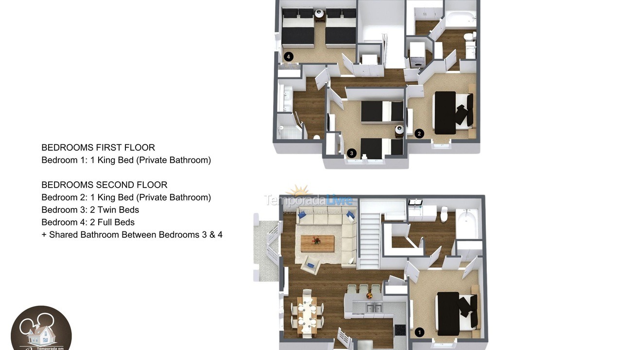 Casa para aluguel de temporada em Orlando (Kissimmee)